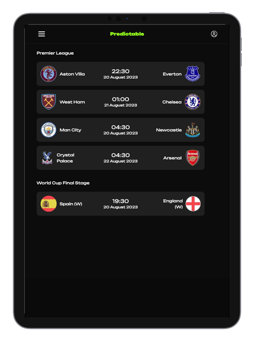 iphone predictions page